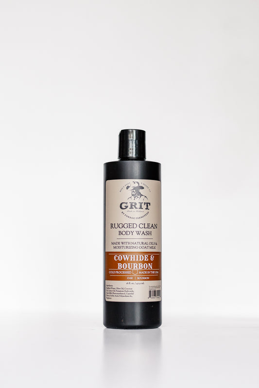 Cowhide & Bourbon Goat Milk Body Wash - 16 oz